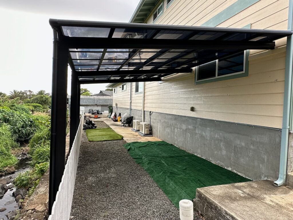 Patio cover wall