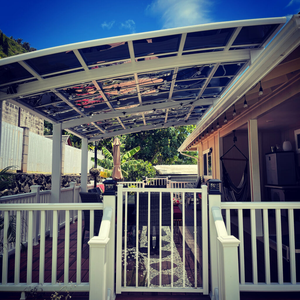 Patio cover over the roof