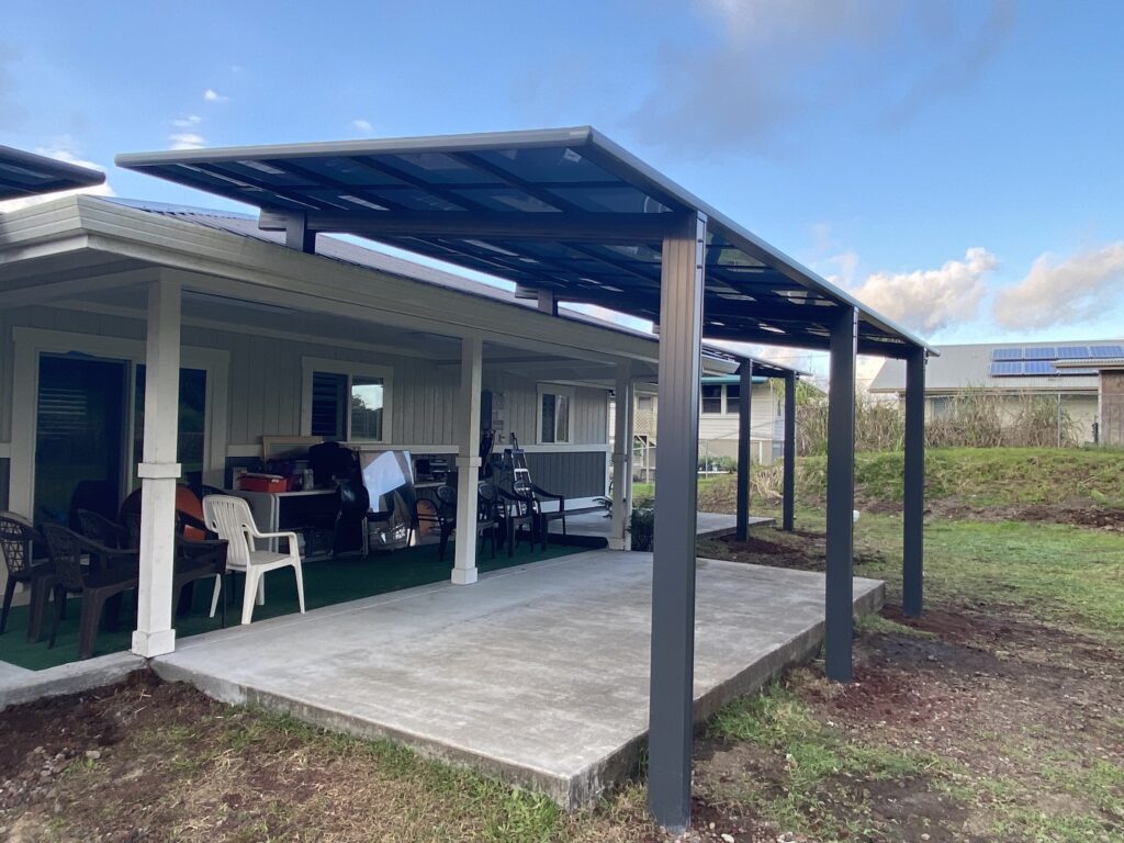 Patio cover over the roof