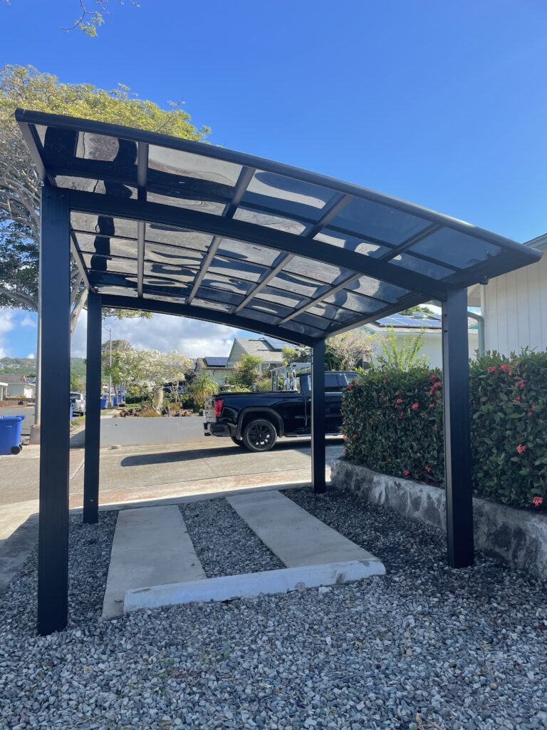 Single carport gazebo style