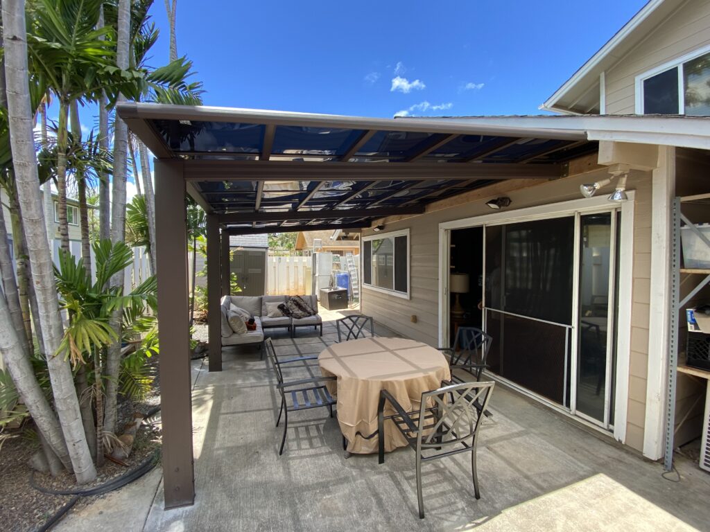 Patio cover wall