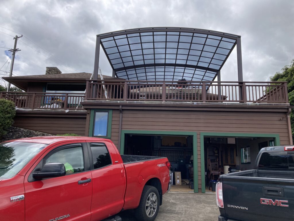 Single carport deck