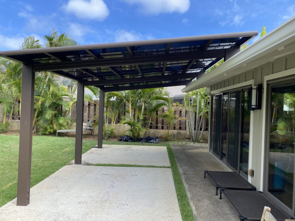 Patio cover over the roof