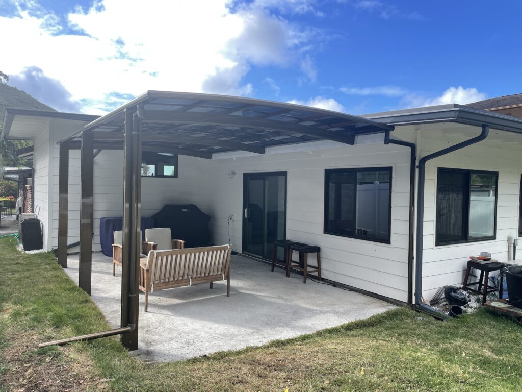 Patio cover wall