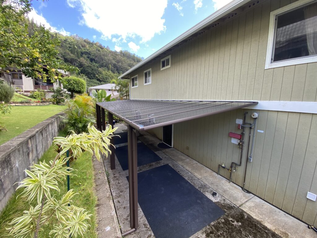 Patio cover wall