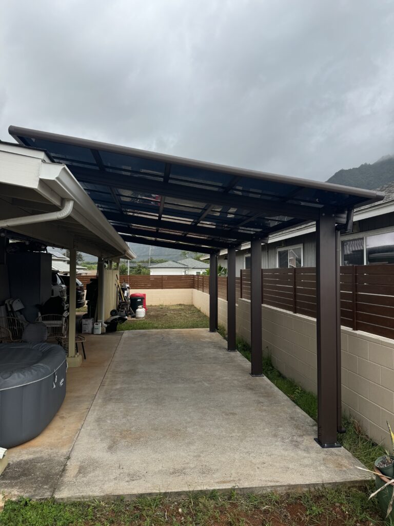 Patio cover over the roof