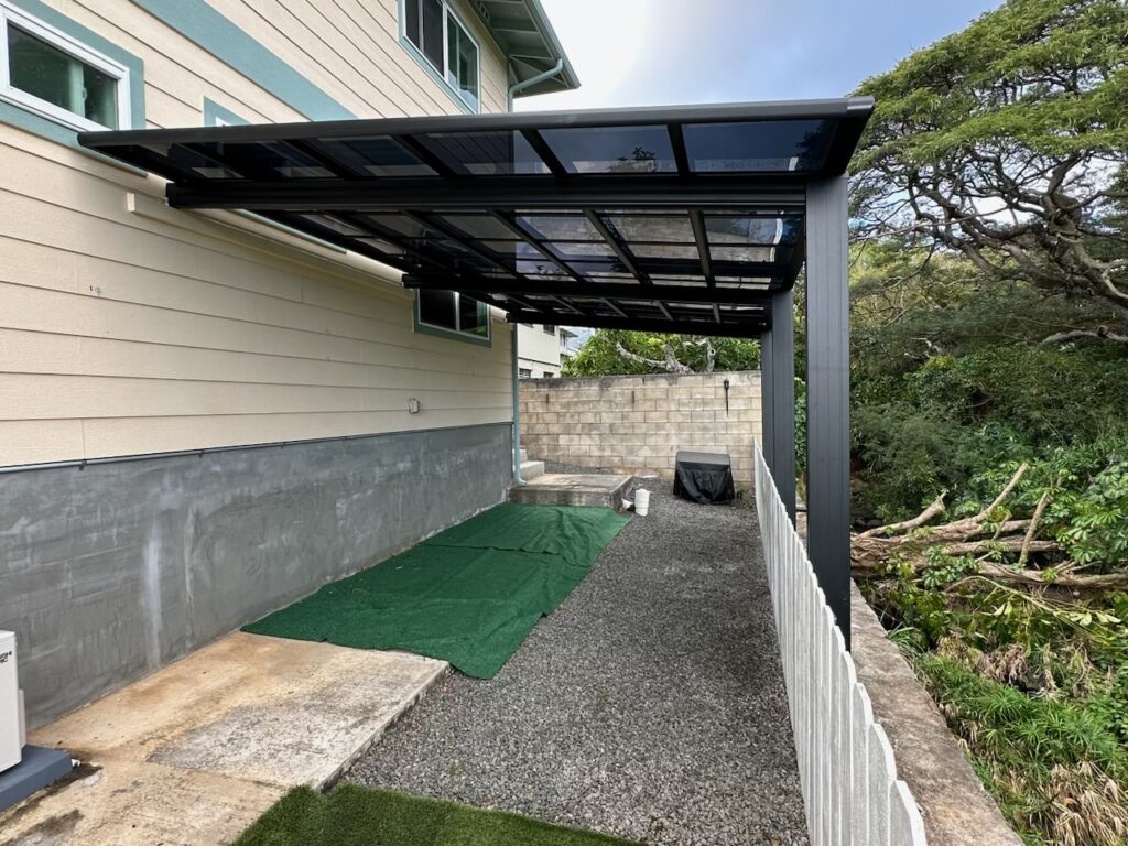 Patio cover wall