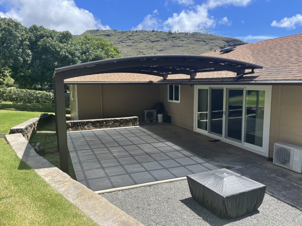 Patio cover over the roof